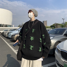 高品质秋款男针织衫圆领套头毛衣破洞补丁休闲外套M781P45，男装针织衫/毛衣，星座1013-1