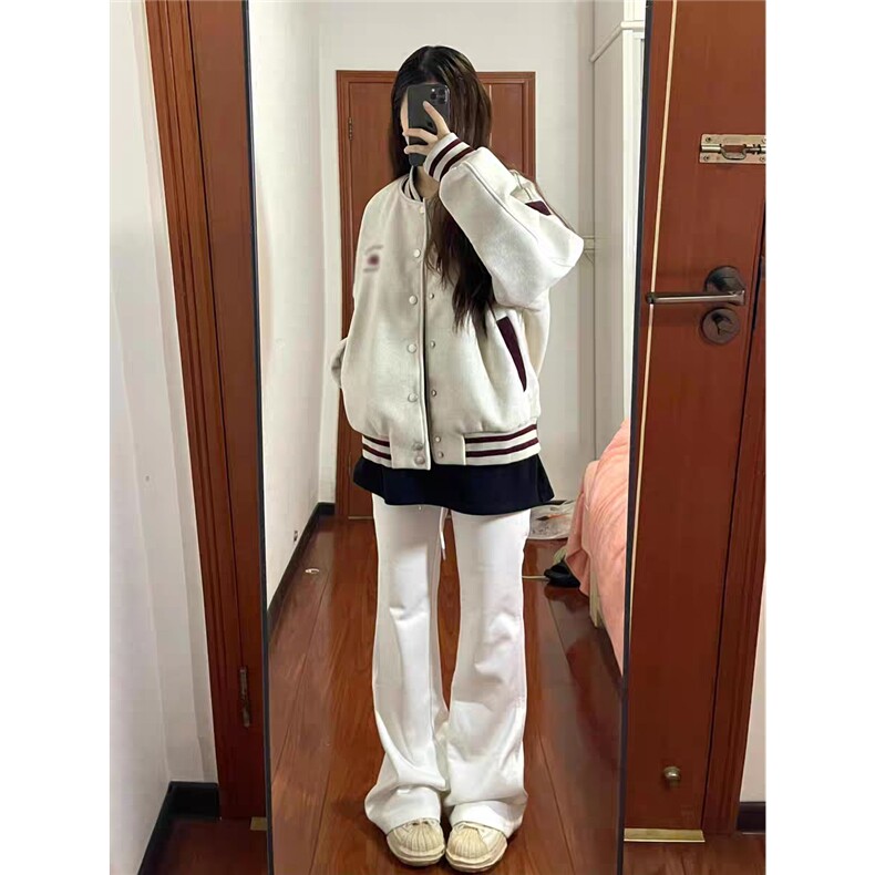 美式樱桃刺绣棒球服外套春秋新款复古夹克JK779-P59图片