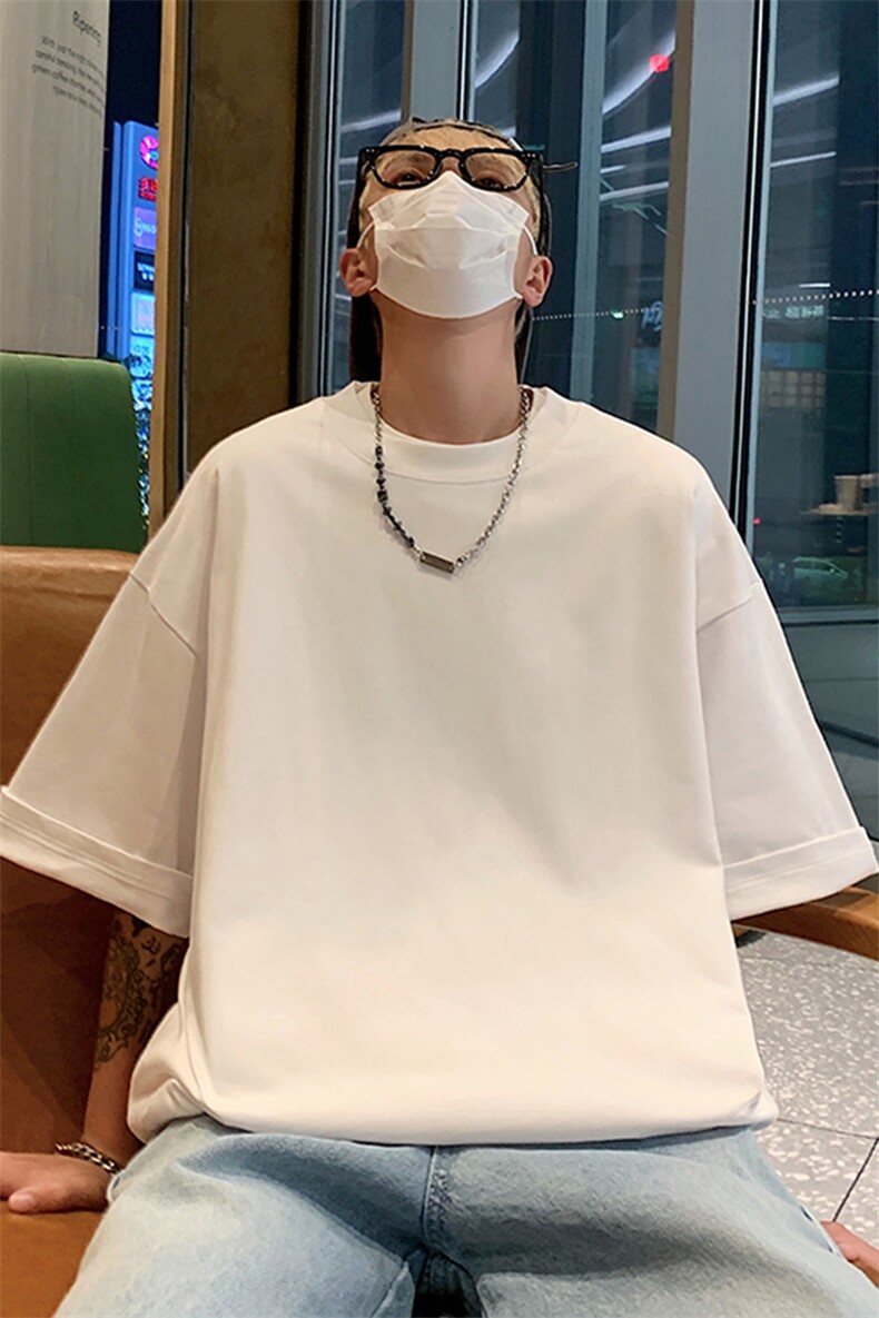 夏季男款220g精梳棉纯棉短袖t恤上衣圆领宽松百搭TX601-特P22,男装T恤,电商A178