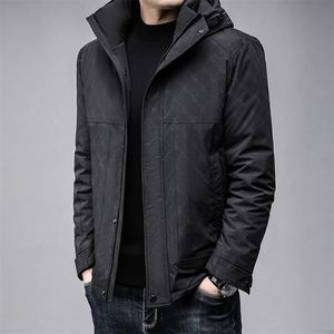 B8027白鸭绒90绒精品商务时尚休闲简约冬季厚款中年男士羽绒服图片