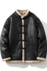 皮毛一体夹克风棉衣男冬新款外套大码羊羔绒保暖棉服1203p158，男装夹克，电商A016