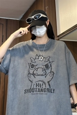 主推小恐龙印花麂皮绒短袖t恤男夏X416B-1-DY3022-特P25限39，男装T恤，星座416B-1