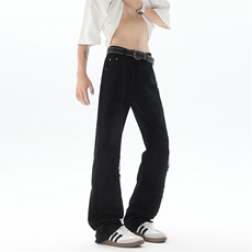 美式高街破洞牛仔裤男微喇高个子加长裤子190cm115直筒裤KZ054P60，男装牛仔裤，电商B312