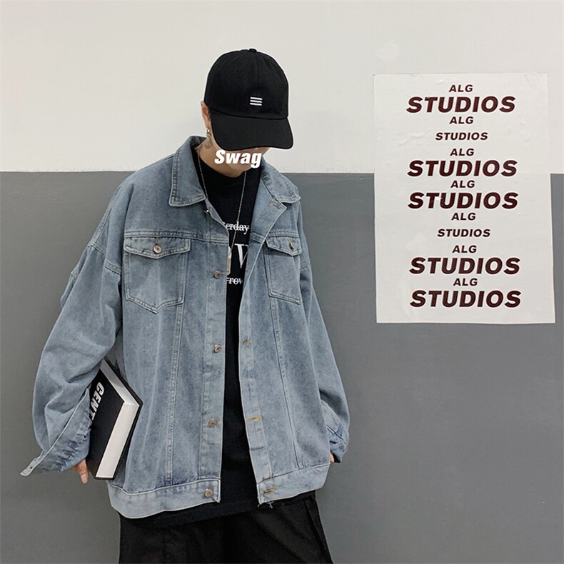春秋牛仔外套男韩版工装夹克潮牌ins港风宽松帅气上衣jk522-p60,男装夹克,星座1008