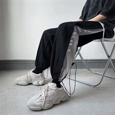 夏季裤子男士宽松休闲束脚裤中性运动裤百搭潮流韩版潮BK97-p30图片