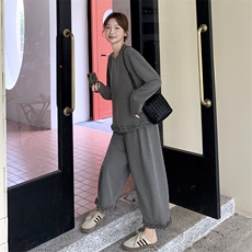 2025秋季撒银花边卫衣套装，女装套装/套裙，浙宝123