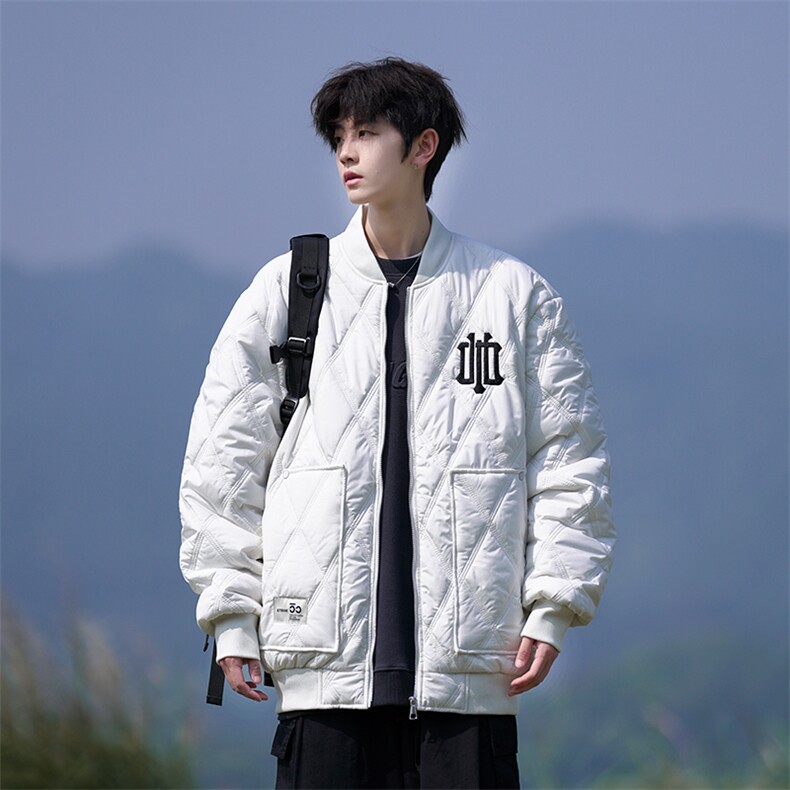 胖胖哥飞行员夹克棉服男冬季潮流美式高街面包服宽松大码保暖棉衣,男装棉衣,星座109