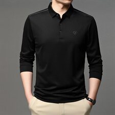 下架J517钱塘2020-1秋冬新款主推男士高端休闲翻领T恤主推P72，男装T恤，钱塘207-1