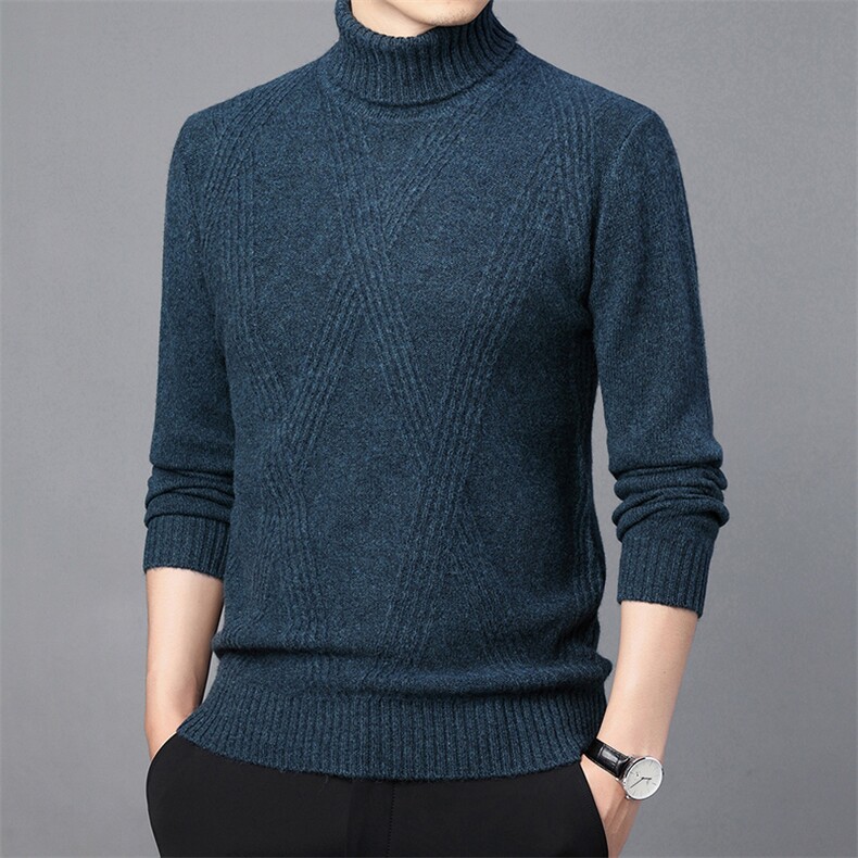 CM61020钱塘2020-2中青年男士时尚休闲冬季厚款高领羊毛衫P160,男装针织衫/毛衣,钱塘207-2