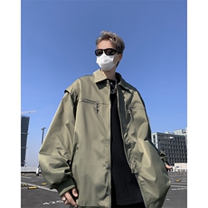 春季新款翻领工装上衣外套美式高街潮牌ins飞行员夹克W8119-P58，男装夹克，星座512-4