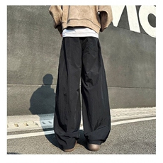 秋冬美式vibe宽松阔腿工装休闲裤伞兵裤长裤松紧2025新款男女，男装工装外套，星座506A