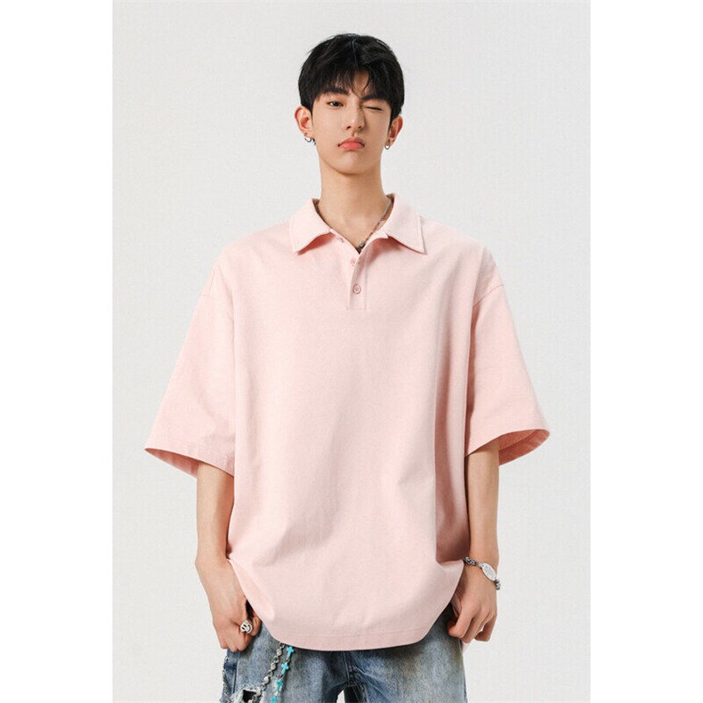2025夏季新款港风无影墙大码纯色简约POLO衫M-5XHT25349-特P25，男装Polo衫，电商A022