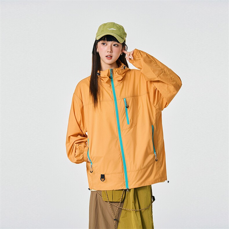 UPF50+有报告凉感轻薄透气宽松大码潮流防晒服DQC659-P48，男装防晒衣，电商B306