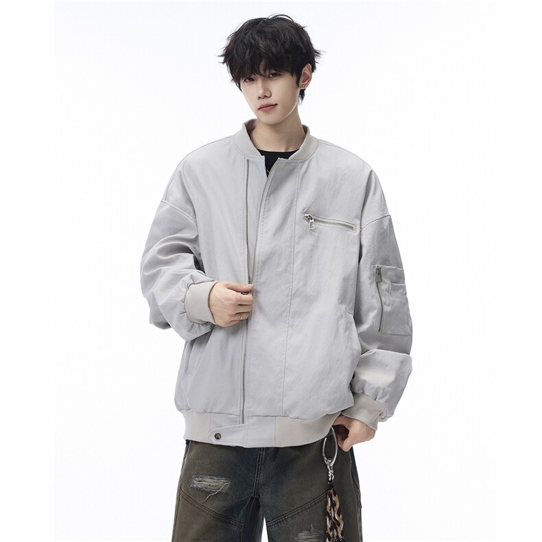 秋季夹克男宽松飞行服外套棒球服D329-QM203-P90-控138,男装夹克,电商D329