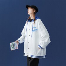 中性风2023秋季新品涂鸦印花休闲连帽夹克外套G24p65控88，男装夹克，A247A
