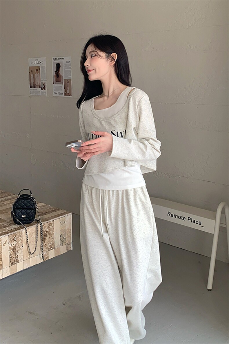 初夏设计感休闲运动F风三件套2C2851015P145K218,女装套装/套裙,2C285