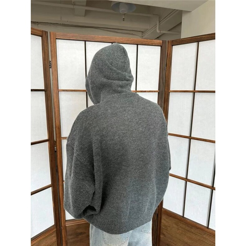 美式复古连帽毛衣针织衫男女秋冬新款潮牌宽松百搭外套LM333-P58,男装针织衫/毛衣,星座1008