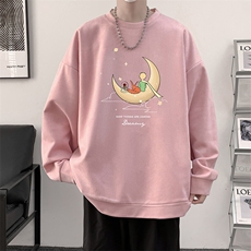 麂皮绒卫衣男大码重磅长袖t恤男JW81416-P35，男装T恤，电商A040