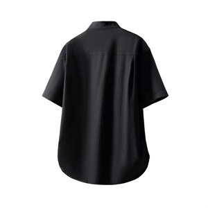 1新中式风暗扣工装聚酯纤维大码M-5XL立领衬衫78013P48控78图片