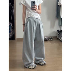 （网图慎用）美式直筒休闲裤垂感宽松拖地卫裤男K24039-特P45控88，男装休闲裤，电商A001