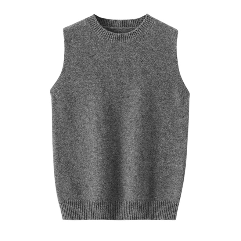 羊毛秋冬儿童羊毛衫男女同款圆领无袖马甲，童装马夹/背心，鑫贝羊绒