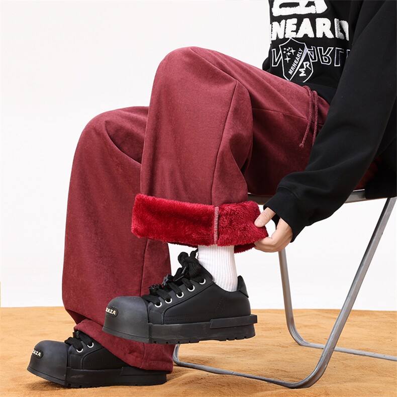 现货13秋冬加绒加厚宽松直筒奶芙休闲裤XZ211-1-k25108-P55,男装卫衣,星座211-1