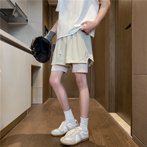 2025夏季假两件速干内衬凉感休闲运动短裤B315-K25536-特p36控68