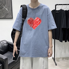 2021港风夏季宽松男女情侣短袖T恤XZ1102-1-T1685-P25，男装T恤，星座510A-1