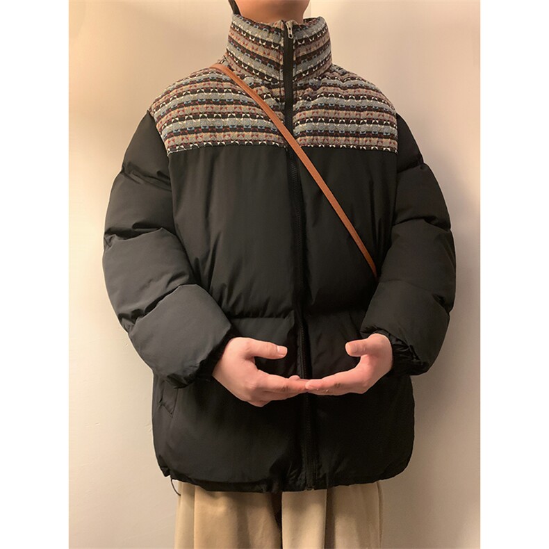 秋冬棉衣加厚夹克加绒外套厚棉袄拼色棉袄厚1016-1W106 P128 K158图片