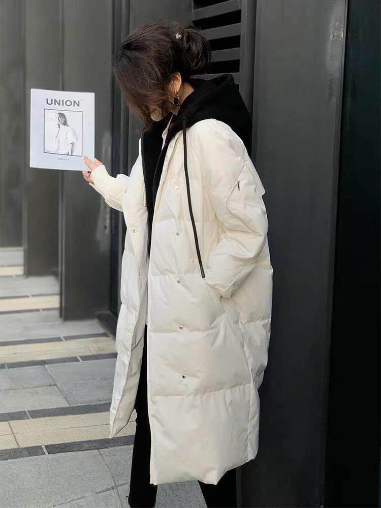 冬季长款假二件休闲羽绒服，女装羽绒服，依启蒙