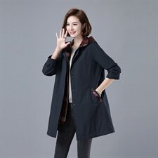 2024冬棉衣中长款加厚加棉保暖棉服3502款连帽舒适百搭，女装棉衣/棉服，秋牧寒烟