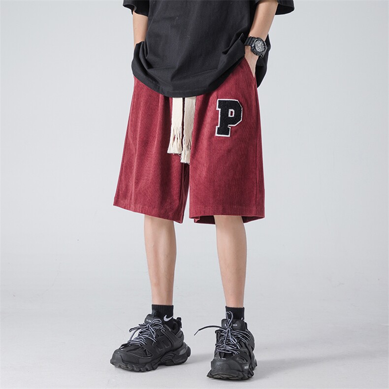 休闲短裤灯芯绒男士港味宽松运动五分裤D3*P30控48，男装休闲裤，星座227-2