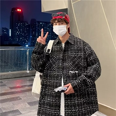 潮小香风外套男秋季新款轻熟高级感工装上衣vintage潮开衫夹克，男装夹克，星座1210-1