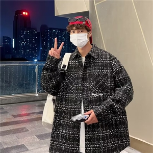 潮小香风外套男秋季新款轻熟高级感工装上衣vintage潮开衫夹克图片