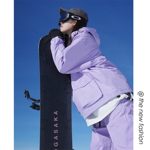 舒适双板防水男女同款连帽滑雪服保暖加厚棉服外套M33-P145控195图片