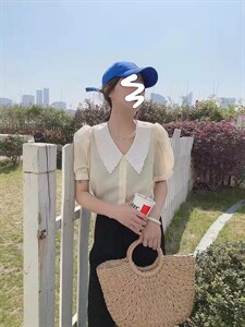 夏季新款公主领衬衣图片