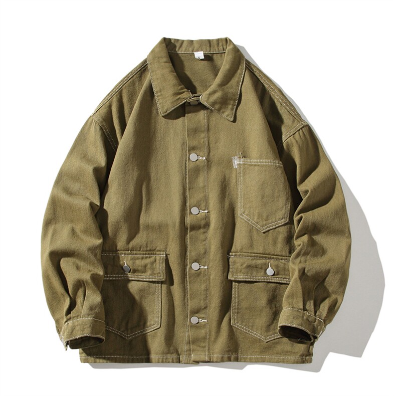 复古工装牛仔外套男ins高级感衣服春季百搭宽松休闲夹克JK891-P68图片