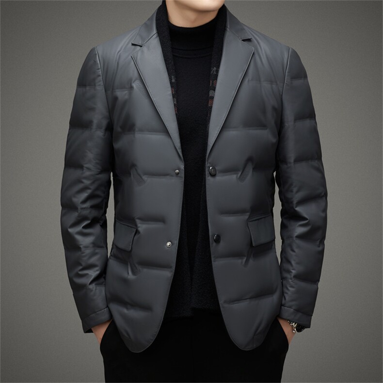 BH2298钱塘2020-2中年男士冬季厚款商务休闲简约羽绒西服P270,男装西服,钱塘207-2