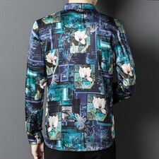 BB3959钱塘2020-2新款男士衬衫商务休闲长袖花衬衣P300，男装衬衫，钱塘207-2