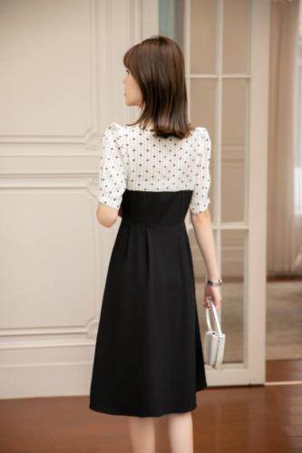 现货夏季新款拼接连衣裙，女装连衣裙，依美依缘