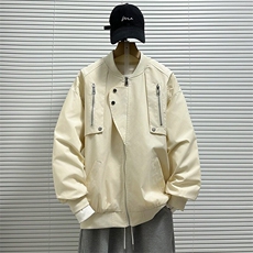 美式飞行员夹克男春秋季宽松潮牌棒球服冲锋衣外套W6599-P60，男装夹克，星座412-2