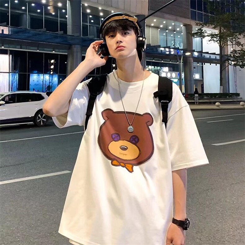 青春流行潮流男时尚潮牌印花春季城市风貌T恤T517P25,男装T恤,星座1116-2