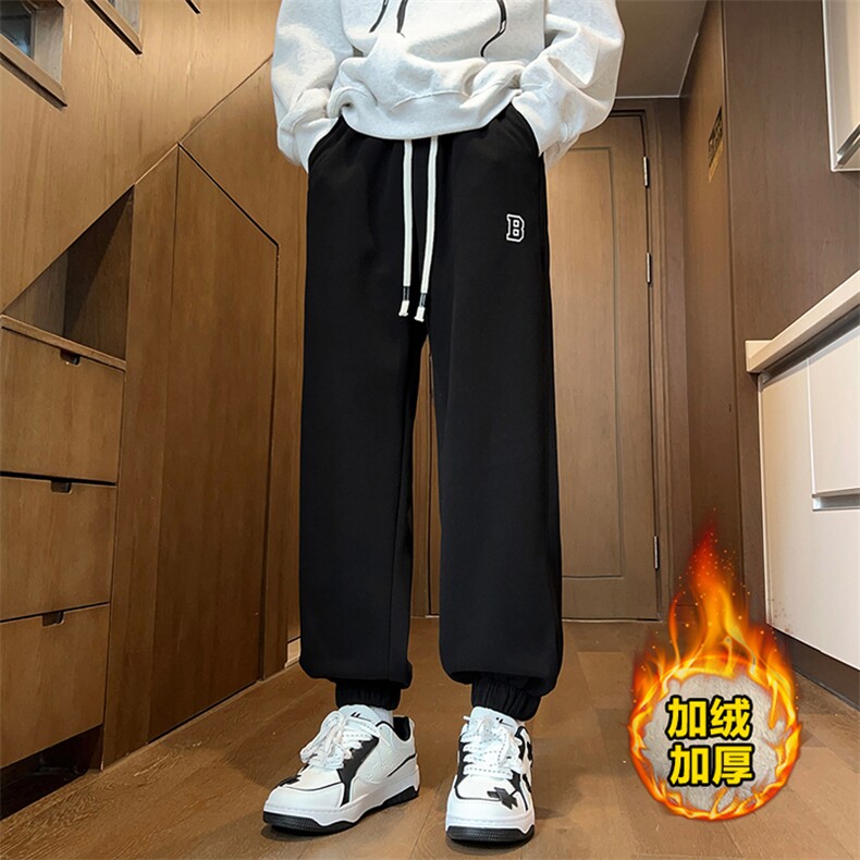 供抖音人气加绒加厚休闲裤男裤X416B-1-KL750-特P45限78加绒P55,男装卫衣,星座416B-1