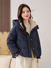 时尚气质连帽短款羽绒衣女2026年冬季新款保暖外套90%白鸭绒，女装羽绒服，姿衣坊
