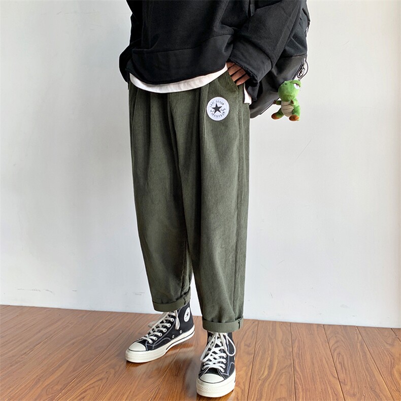 K116-P50灯芯绒裤男运动裤男士潮流宽松休闲直筒裤男,男装休闲裤,电商A040