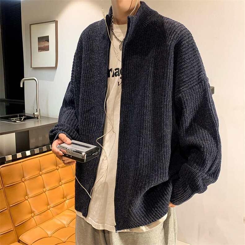 MY2207-P50纯色开衫毛衣外套,男装针织衫/毛衣,星座1501-1