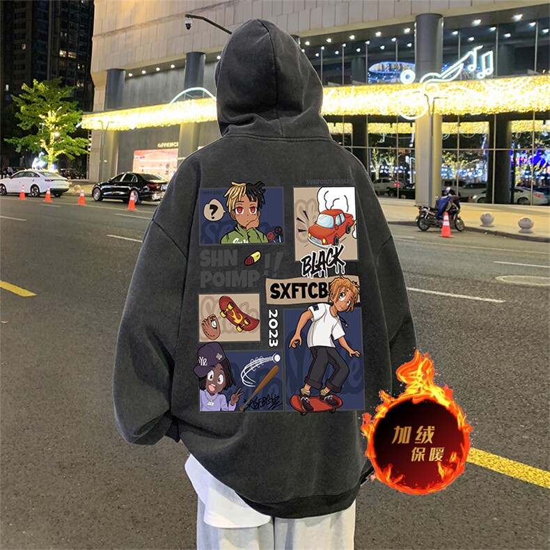 直播品质500克重磅美式做旧水洗卫衣SL1503-常规特P55加绒特P65,男装卫衣,电商A486