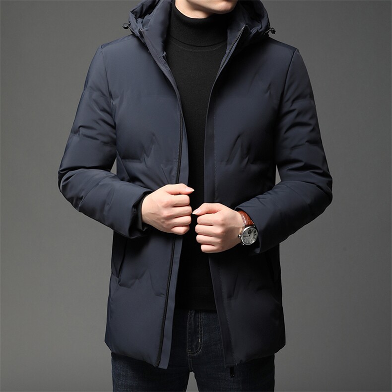 秋冬季中年羽绒服男可脱帽商务休闲中老年爸爸外套HPN68805-P300,男装羽绒服,电商B212（原钱塘6029）