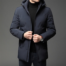 秋冬季中年羽绒服男可脱帽商务休闲中老年爸爸外套HPN68805-P300，男装羽绒服，电商B212（原钱塘6029）