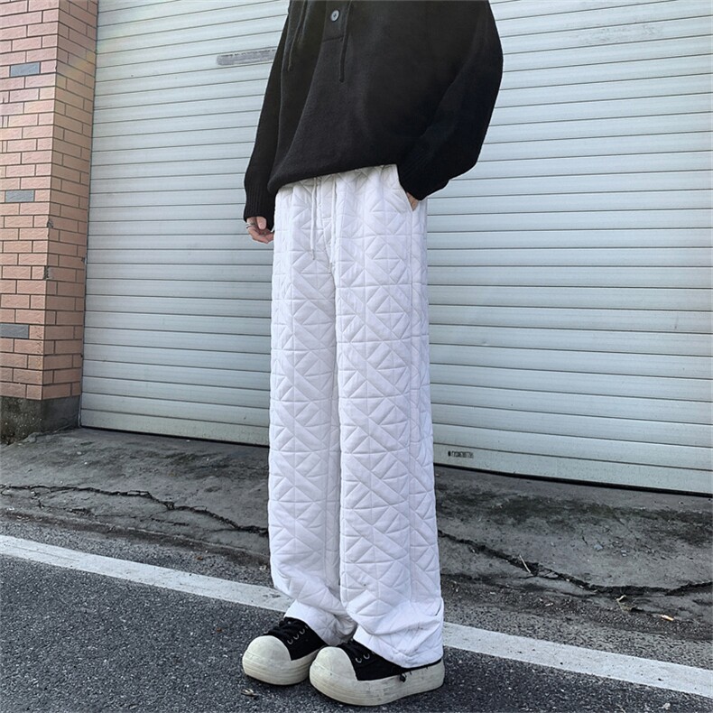 XZ-221-1/K1300/P55控78冬季保暖夹棉菱形格棉裤宽松直筒休闲长裤,男装棉裤,星座221-1